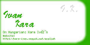 ivan kara business card